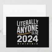 Letterlijk iedereen politieke verkiezingen 2024 kaart (Voorkant / Achterkant)