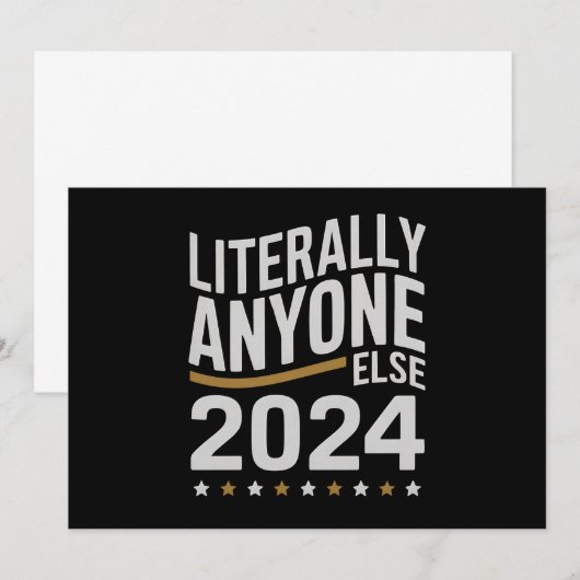 Letterlijk iedereen politieke verkiezingen 2024 kaart (Voorkant / Achterkant)