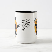 Letterlijk Ik Voor Koffie - Schattigee Halloween K Tweekleurige Koffiemok (Center)