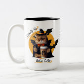 Letterlijk Ik Voor Koffie - Schattigee Halloween K Tweekleurige Koffiemok (Links)