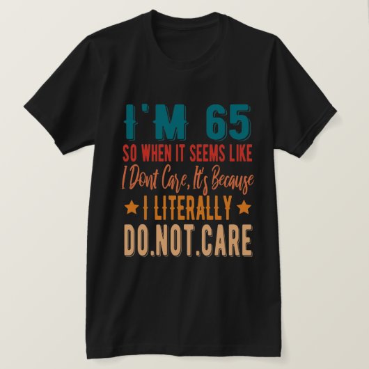 Letterlijk niet belangrijk - 65e verjaardag 1956 t-shirt (Design voorkant)