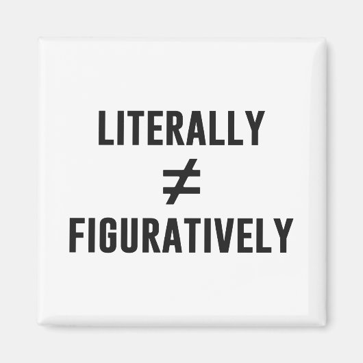 Letterlijk niet in cijfers gelijk magneet (Voorkant)