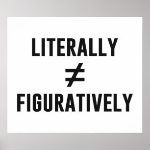 Letterlijk niet in cijfers gelijk poster