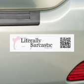 Letterlijk Sarcastische QR-Bumpersticker Bumpersticker (Op auto)