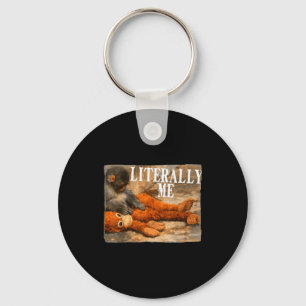 Letterlijk sla ik een aap een babyaap en knuffel sleutelhanger