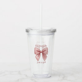 Letterlijk Zachte Waterverf Coquette Meisje Acryl Drinkbeker