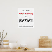 Letterlijke bijbel is een horrorscenario poster (Keuken)