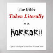 Letterlijke bijbel is een horrorscenario poster (Voorkant)