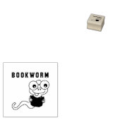 letterlijke boekenwurm rubberstempel (Gestempeld)