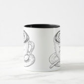 Letterlijke drink, met de hand getrokken mok (Midden)