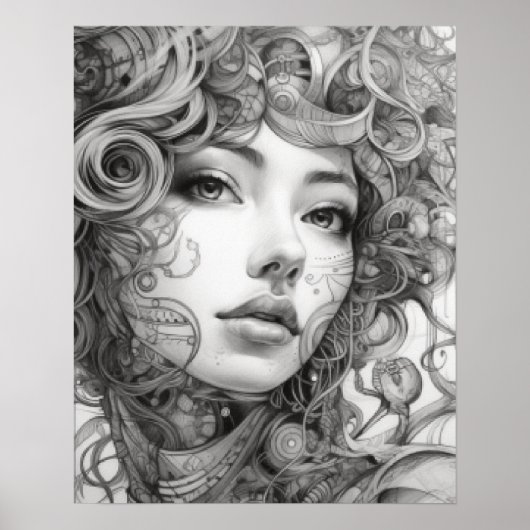 Letterlijke kunsttekenvleugel poster (Voorkant)