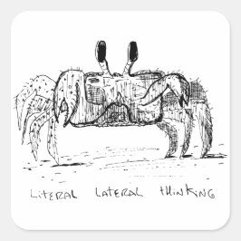 Letterlijke Lateraal Denken Vierkante Sticker