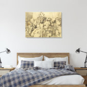 Letterlijke tekens rond de medaille canvas afdruk (Insitu (Slaapkamer))