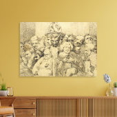 Letterlijke tekens rond de medaille canvas afdruk (Insitu (Woonkamer))