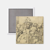 Letterlijke tekens rond de medaille magneet (Voorkant / Achterkant)