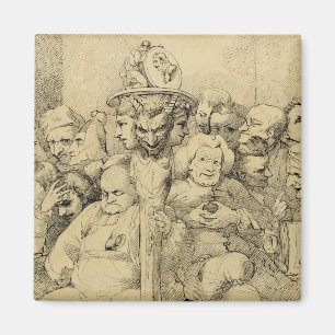 Letterlijke tekens rond de medaille magneet