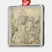 Letterlijke tekens rond de medaille metalen ornament (Links)