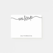 Letterlijke Wassup Custom Post-it® notes (Black) (Voorkant)
