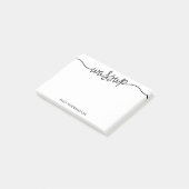 Letterlijke Wassup Custom Post-it® notes (Black) (Schuin)