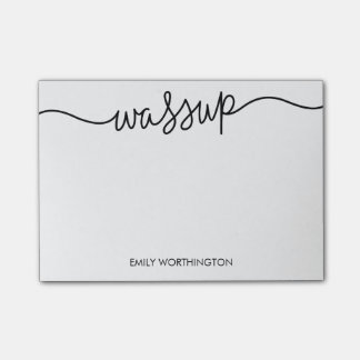 Letterlijke Wassup Custom Post-it® notes (Black)