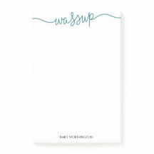 Letterlijke Wassup Custom Post-it® notes (Blauwgro