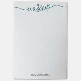 Letterlijke Wassup Custom Post-it® notes (Blauwgro