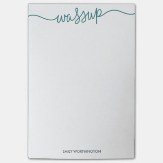 Letterlijke Wassup Custom Post-it® notes (Blauwgro