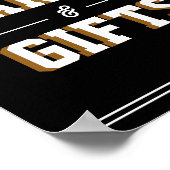Letterman Afstudeer BLACK Kaarten & Favorieten Poster (Hoek)