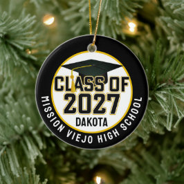 Letterman Afstudeerfoto Klas van 2027 Keramisch Ornament