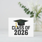Letterman Afstudeerklas 2026 Briefkaart (Staand voorkant)