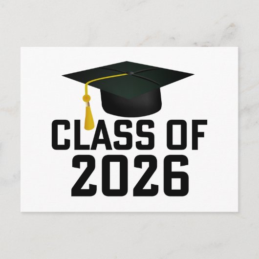 Letterman Afstudeerklas 2026 Briefkaart (Voorkant)