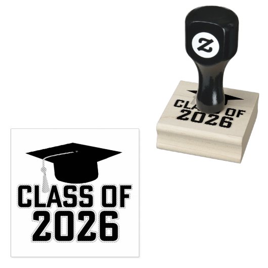 Letterman Afstudeerklas 2026 Rubberstempel (Gestempeld)