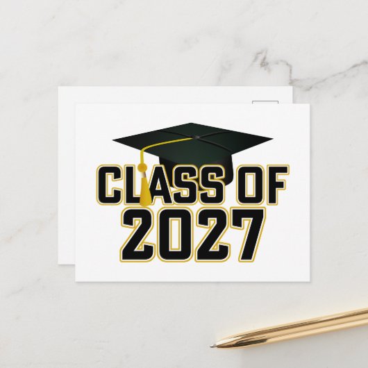 Letterman Afstudeerklas 2027 Briefkaart (Voorkant / Achterkant in situ)