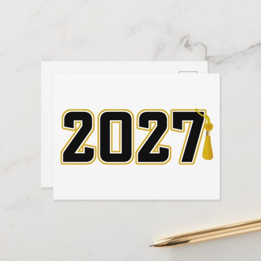 Letterman Afstudeerklas 2027 Briefkaart (Voorkant / Achterkant in situ)