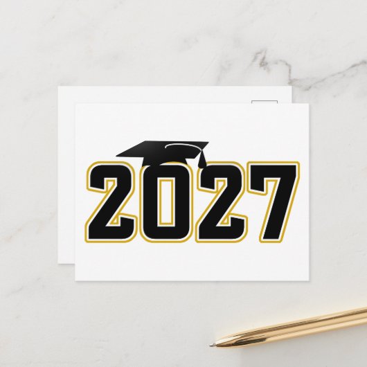 Letterman Afstudeerklas 2027 Briefkaart (Voorkant / Achterkant in situ)