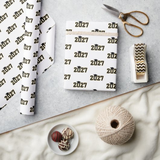Letterman Afstudeerklas 2027 Cadeaupapier (Crafts)