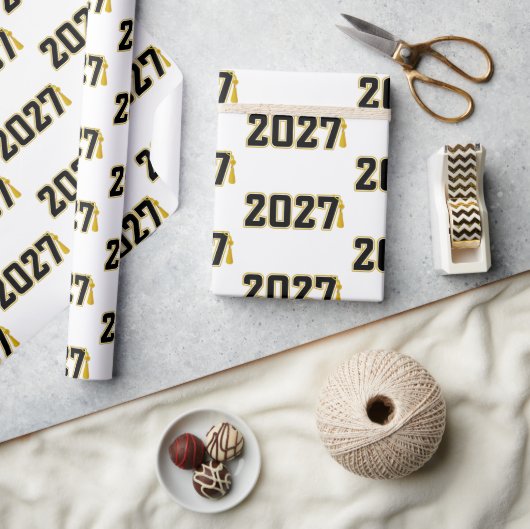 Letterman Afstudeerklas 2027 Cadeaupapier (Crafts)