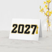 Letterman Afstudeerklas 2027 Kaart (Gele Bloem)