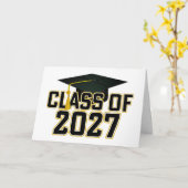 Letterman Afstudeerklas 2027 Kaart (Gele Bloem)