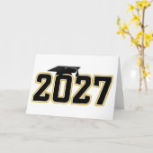 Letterman Afstudeerklas 2027 Kaart (Gele Bloem)