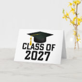 Letterman Afstudeerklas 2027 Kaart (Gele Bloem)