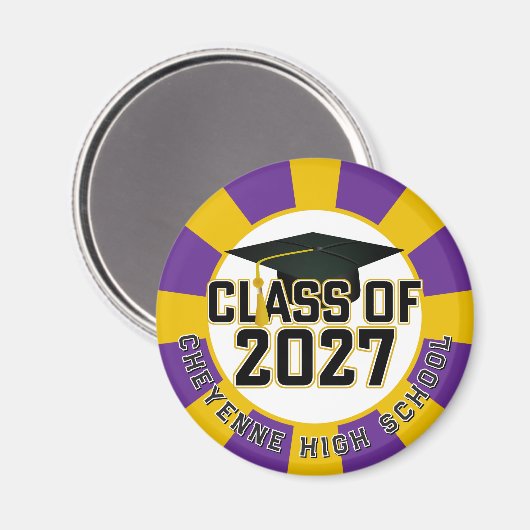 Letterman Afstudeerklas 2027 Magneet (Voorkant / Achterkant)