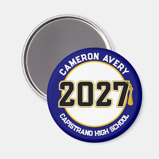 Letterman Afstudeerklas 2027 Magneet (Voorkant / Achterkant)