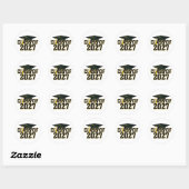 Letterman Afstudeerklas 2027 Ronde Sticker (Vel)