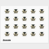 Letterman Afstudeerklas 2027 Ronde Sticker (Vel)