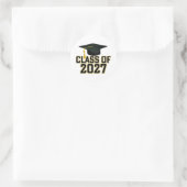 Letterman Afstudeerklas 2027 Ronde Sticker (Tas)