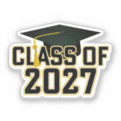 Letterman Afstudeerklas 2027 Sticker (Voorkant)