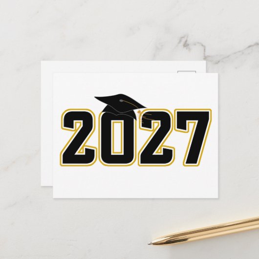 Letterman Afstudeerklas van 2027 Briefkaart (Voorkant / Achterkant in situ)