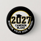 Letterman Afstudeerklas van 2027 Ronde Button 5,7 Cm (Voorkant)