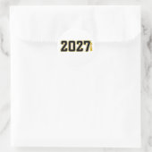 Letterman Afstudeerklas van 2027 Ronde Sticker (Tas)